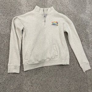 Zip up crew neck